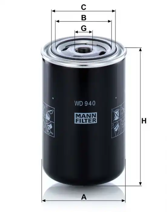 Pouze Dnes Hydraulický filtr MANN WD940 (MF WD940)