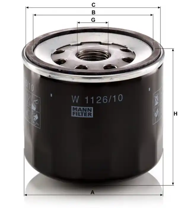 Olejový filtr MANN MF W1126/10 Novinka