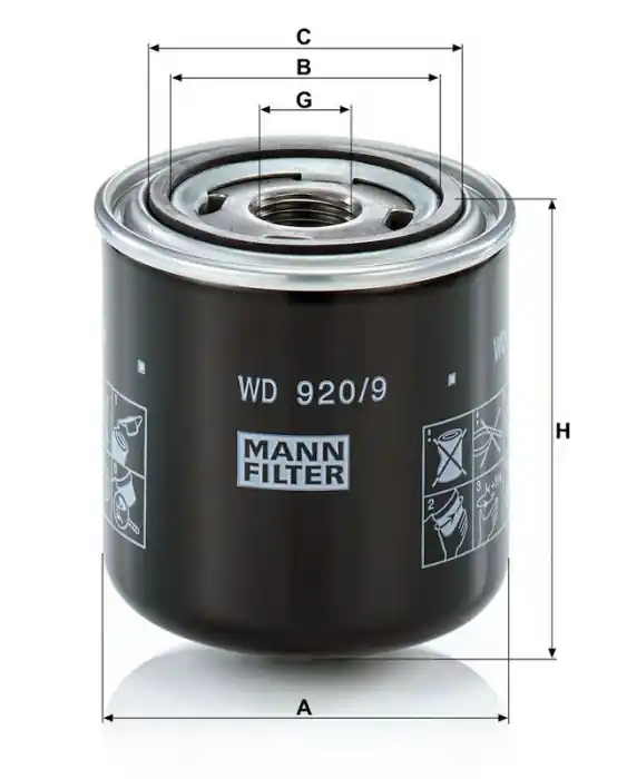 Akční Nabídka Olejový filtr MANN MF WD920/9