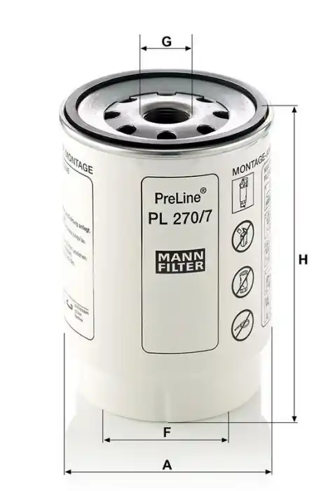 Palivový filtr MANN MF PL270/7X Jen Po Omezenou Doba