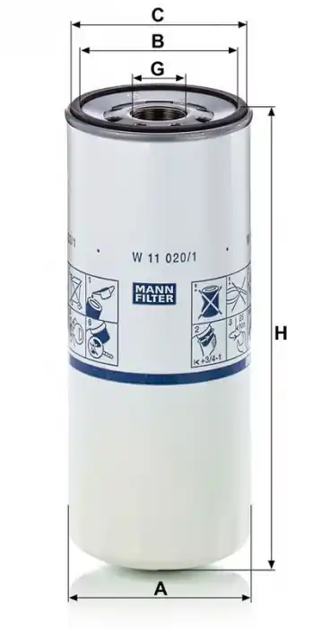 Olejový filtr MANN W11020/1 Akční Nabídka