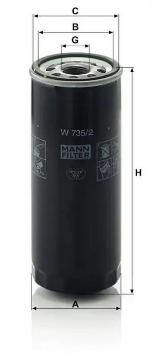 Akce Olejový filtr MANN W735/2 (MF W735/2) - AUDI
