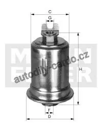 Nejlepší Volba Palivový filtr MANN WK614/27 (MF WK614/27) - MITSUBISHI, PROTON, TOYOTA