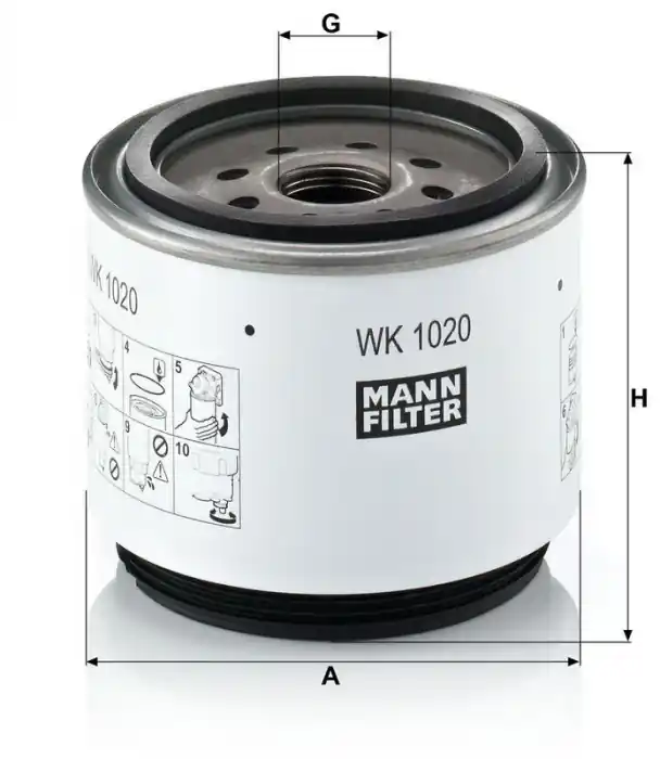 Must-Have Palivový filtr MANN WK1020X (MF WK1020X) - VOLVO