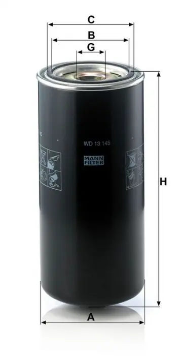 Hydraulický filtr MANN WD13145 (MF WD13145) Vysoce Kvalitní