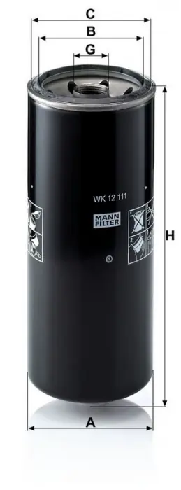 Palivový filtr MANN WK12111 (MF WK12111) Super Cena