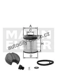 Filtr močoviny (AdBlue) MANN MF U620/2XKIT Top Prodej