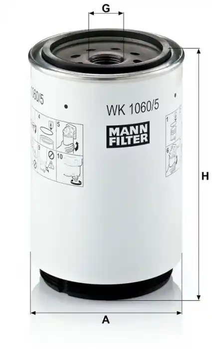 Odeslání Ihned Palivový filtr MANN WK1060/5X (MF WK1060/5X) - VOLVO