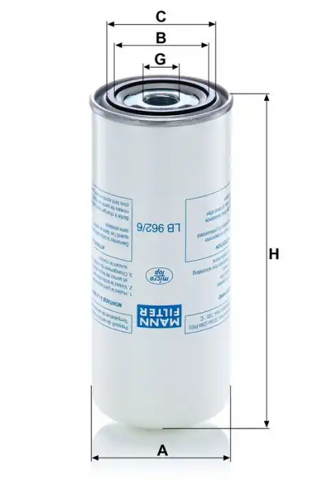Filtr vzduchový kompresor MANN MF LB962/6 Aktuální