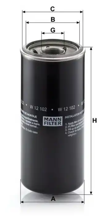 Víkendová Akce Olejový filtr MANN W12102 (MF W12102)