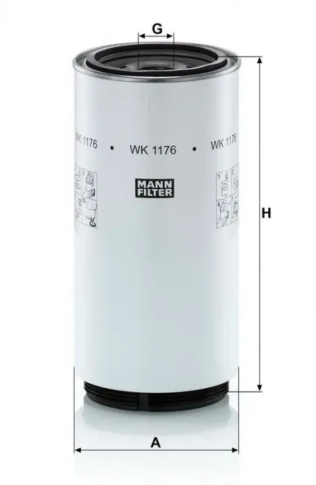 Palivový filtr MANN WK1176X (MF WK1176X) Cenová Bomba