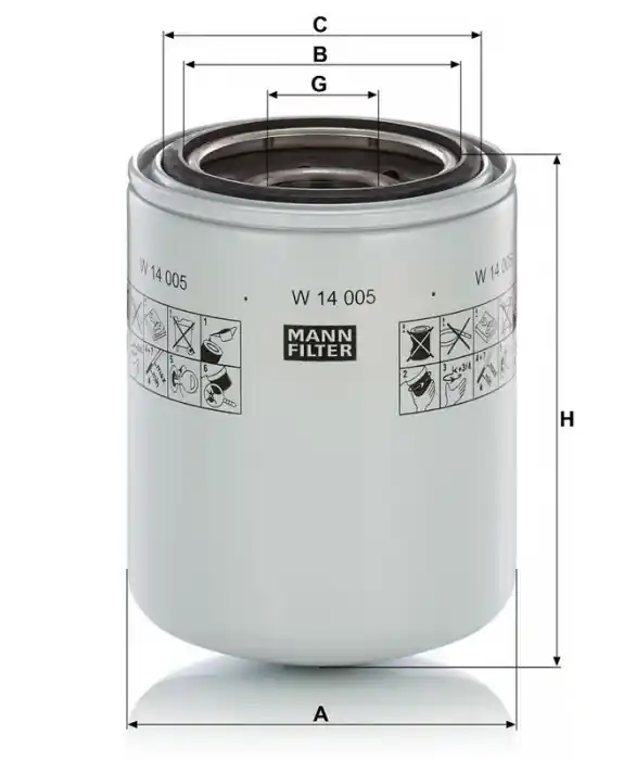 Olejový filtr MANN MF W14005 Vrácení Zdarma