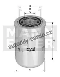 Hydraulický filtr MANN WH1262 (MF WH1262) Originální